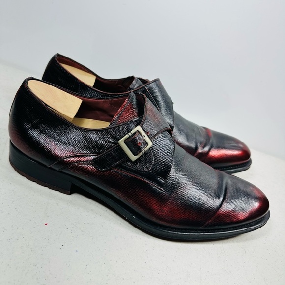 MEZLAN MEN\'S SHOES PATINA LEATHER MONKSTRAP LOAFERS SIZE 12 main image 5